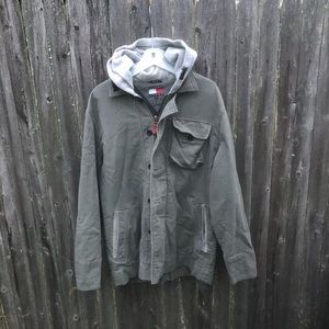 Tommy Jeans Hilfiger Olive Utility Hooded